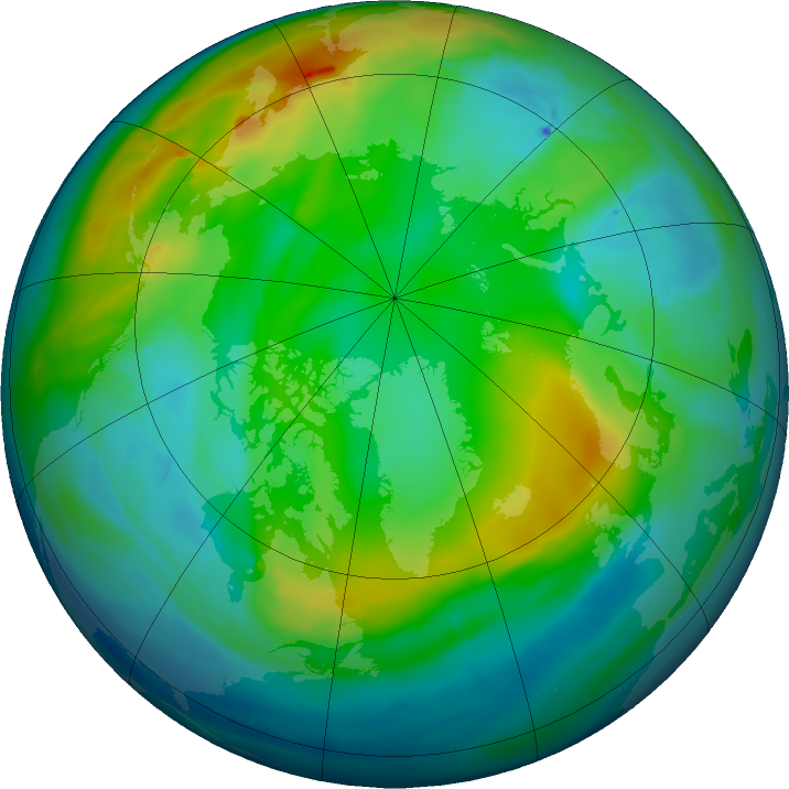 Arctic ozone map for 29 November 2015